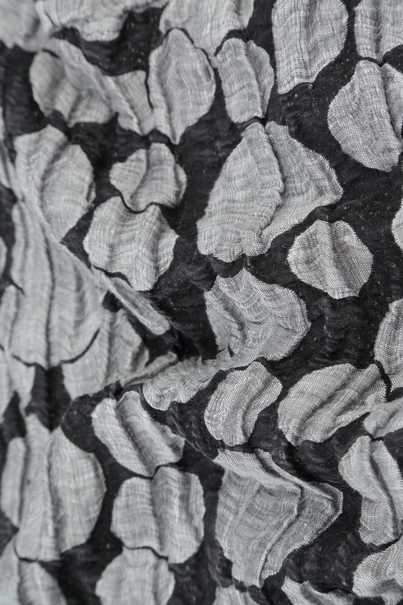 V-Neck Silver Circle Silk Linen Dress 5