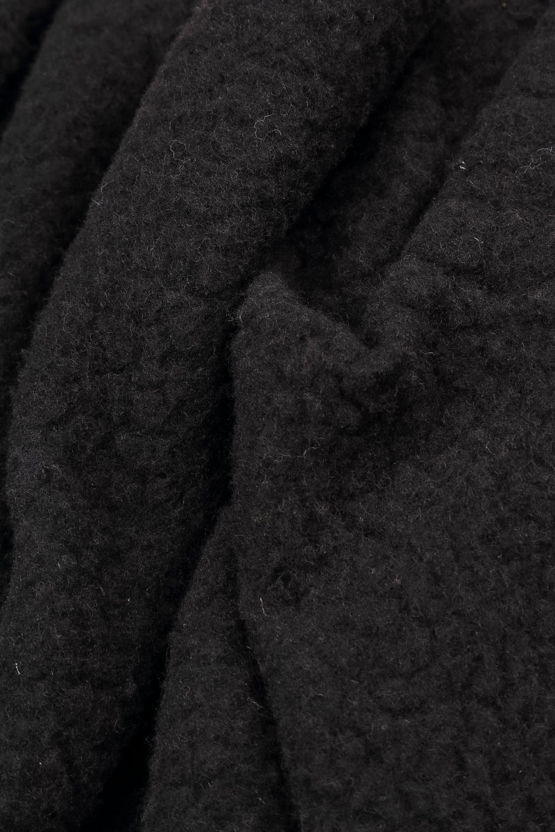 Balloon Warm Charcoal Plush Wool Cotton Coat 6