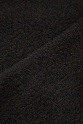 Balloon Dark Grey Plush Wool Cotton Coat 5