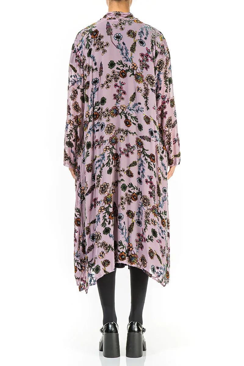 Velvet Blooms Devoré Open Silk Jacket 3