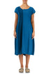 Vertical Line Cobalt Blue Linen Dress 1