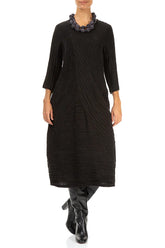 Vintage Violet Alabaster Silk Cotton Bead Necklace 2