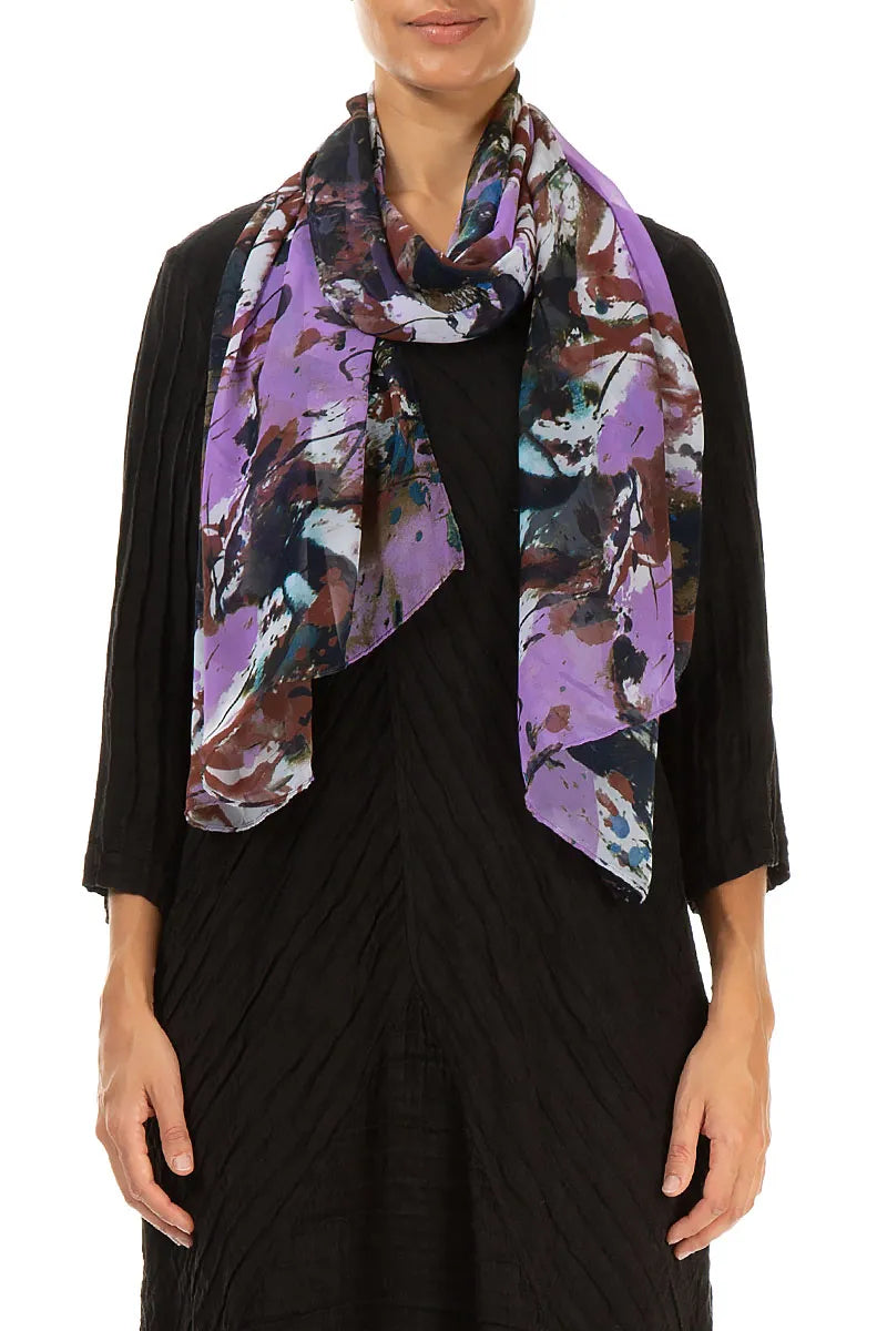 Violet Splash Light Scarf