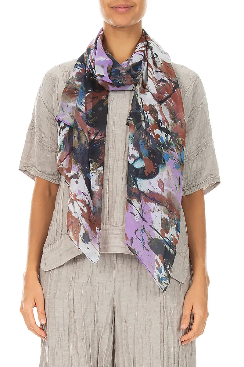 Violet Splash Light Scarf 1