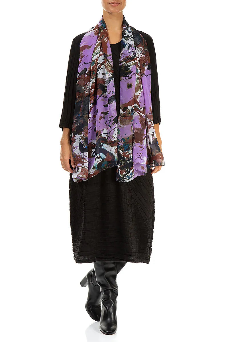 Violet Splash Light Scarf