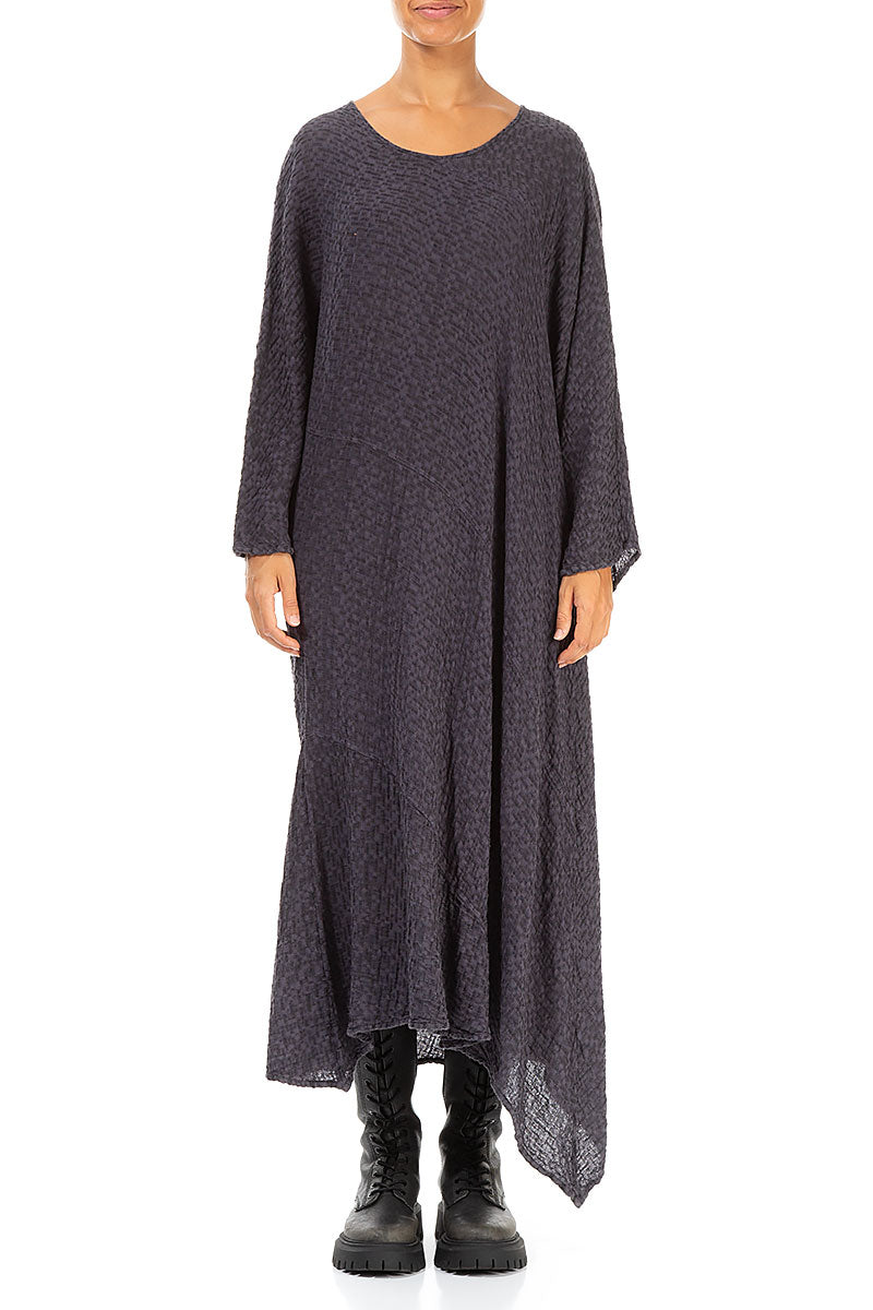 Violet Textured Linen Dress 1