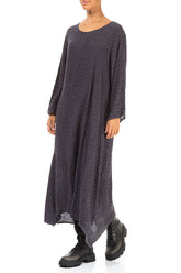 Violet Textured Linen Dress 3