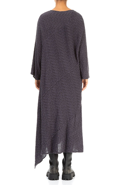 Violet Textured Linen Dress 2