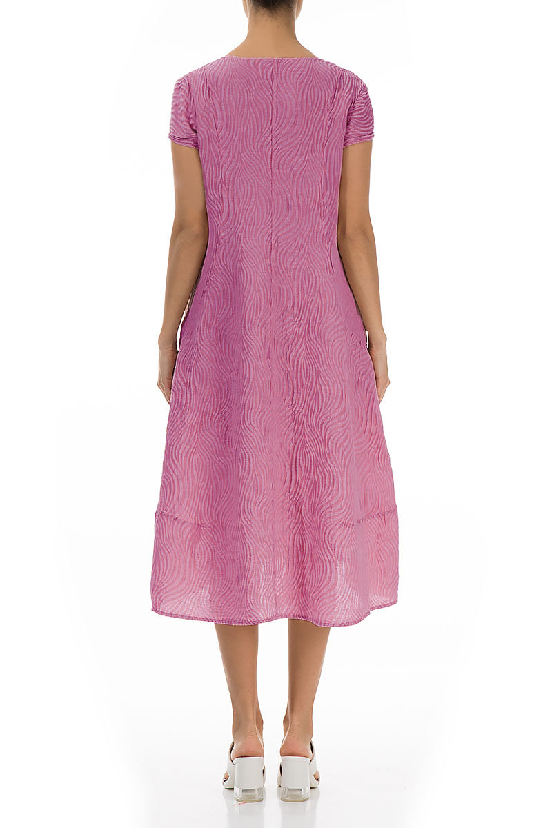 Waves Wild Berry Silk Midi Dress 2