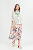 White Centre Placket Mesh Silk Jacket 1