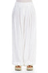 White Wide-Leg Linen Trousers 1