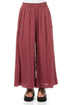 Wide Antique Ruby Crumpled Cotton Trousers 1