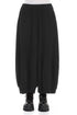 Wide Black Cotton Jersey Trousers 1