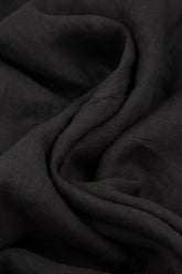 Wide Black Linen Trousers 4