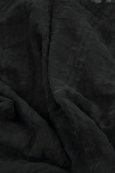Wide Black Textured Silk Trousers 5