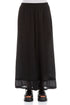 Wide Black Textured Silk Trousers 1