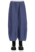 Wide Blue Off-Dye Linen Trousers 1