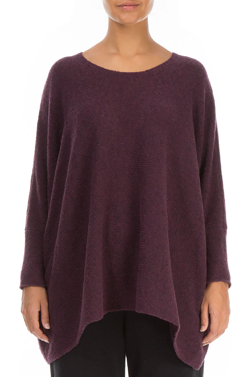 Wide Boxy Mulberry Wool Sweater 1