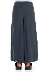 Wide Charcoal Linen Trousers 2