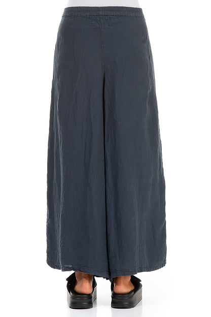 Wide Charcoal Linen Trousers 2