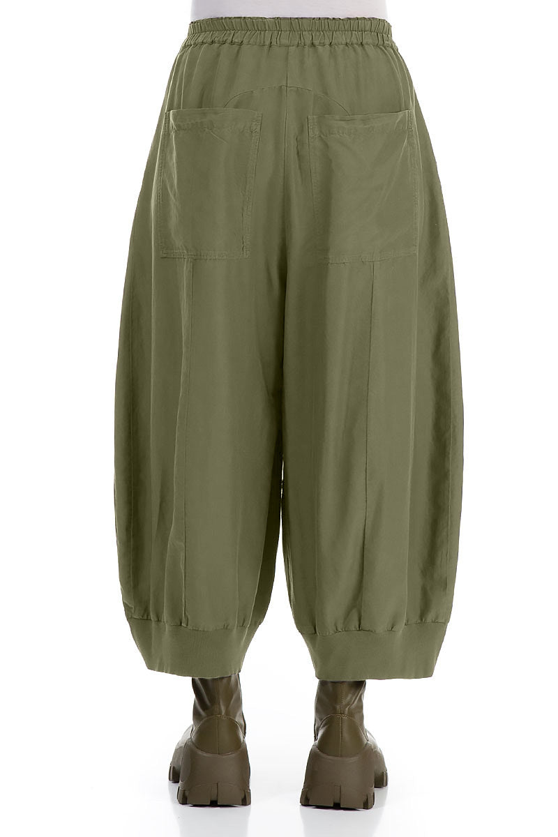 Wide Forest Mist Silk Cotton Trousers 2