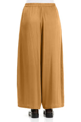 Wide Leg Aged Copper Silk Trousers 2