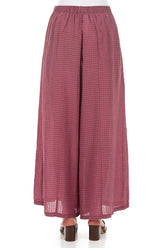 Wide Leg Antique Ruby Textured Silk Trousers 2