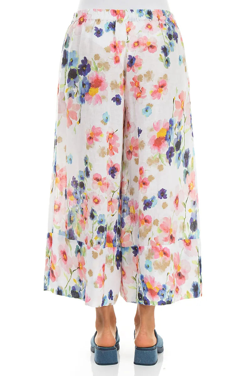 Culotte Primrose en lin à revers larges