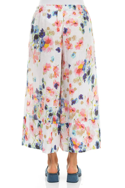 Culottes aus Leinen „Primrose“ mit weitem Beinabschluss