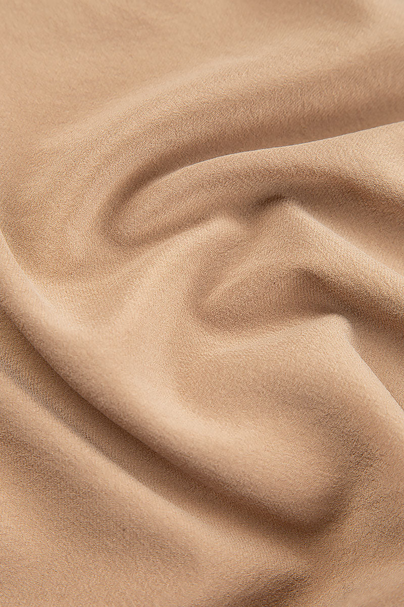 Wide Light Brown Silk Trousers 5