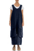 Wide Loose Navy Linen Jumpsuit 1