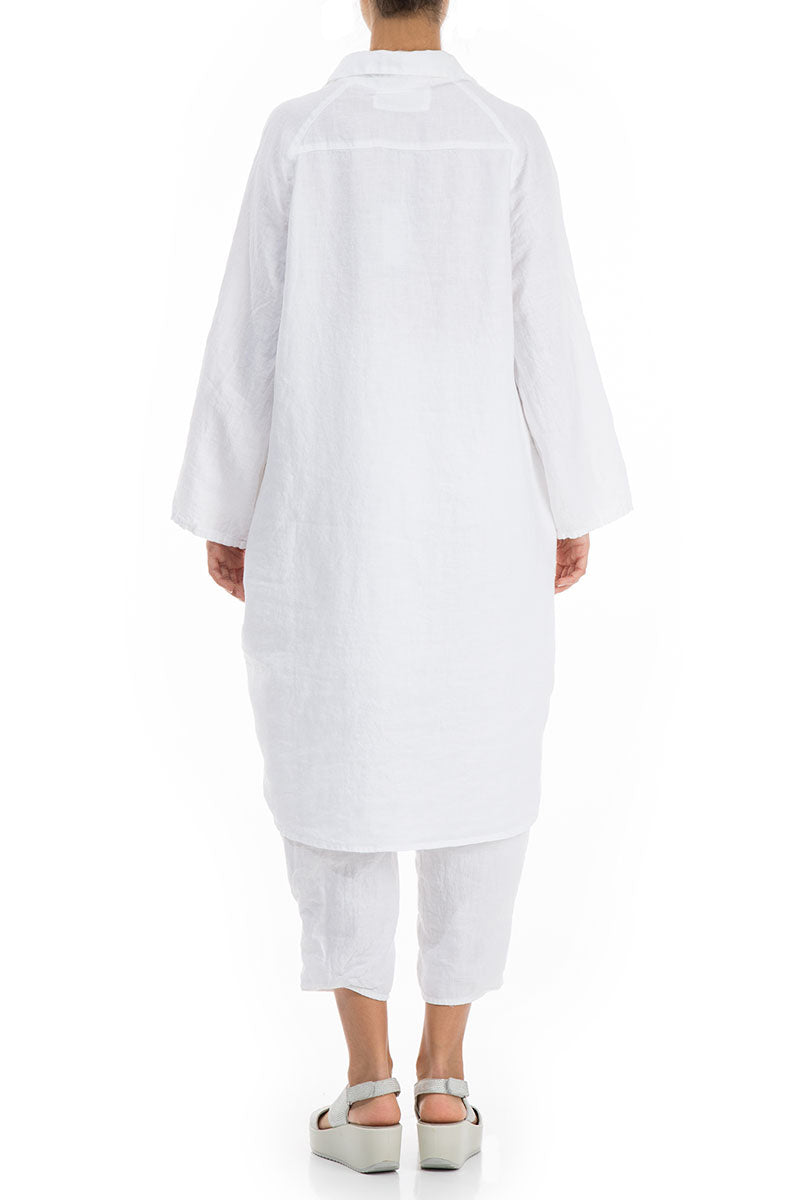 Chemise ample en lin blanc