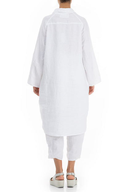 Chemise ample en lin blanc