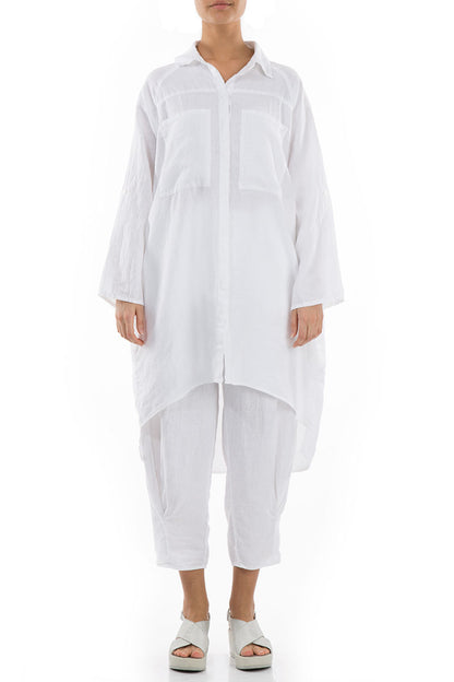 Chemise ample en lin blanc