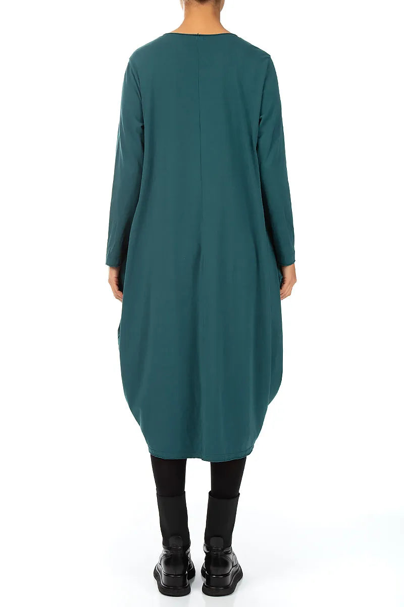 Wide Peacock Cotton Dress 2