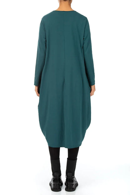 Wide Peacock Cotton Dress 2