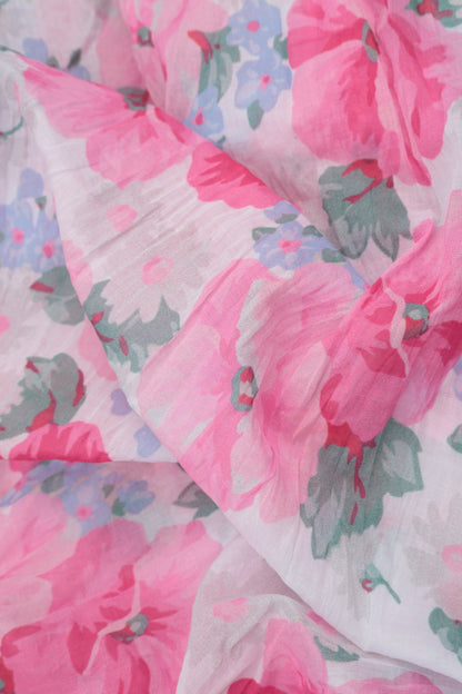 Wide Peony Blossom Cotton Trousers 5