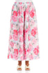 Wide Peony Blossom Cotton Trousers 1