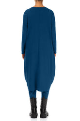Wide Royal Blue Cotton Dress 2