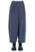 Wide Royal Blue Silk Linen Trousers 1
