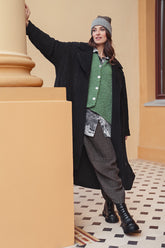 Wide Tie Up Silver Sage Mélange Linen Trousers 6