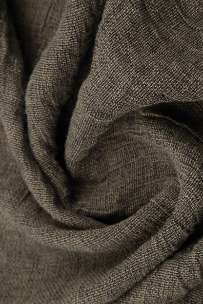 Wide Tie Up Silver Sage Mélange Linen Trousers 5