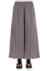 Wide Truffle Cotton Trousers 1