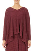 Wide Wavy Seam Antique Ruby Linen Jumper 1