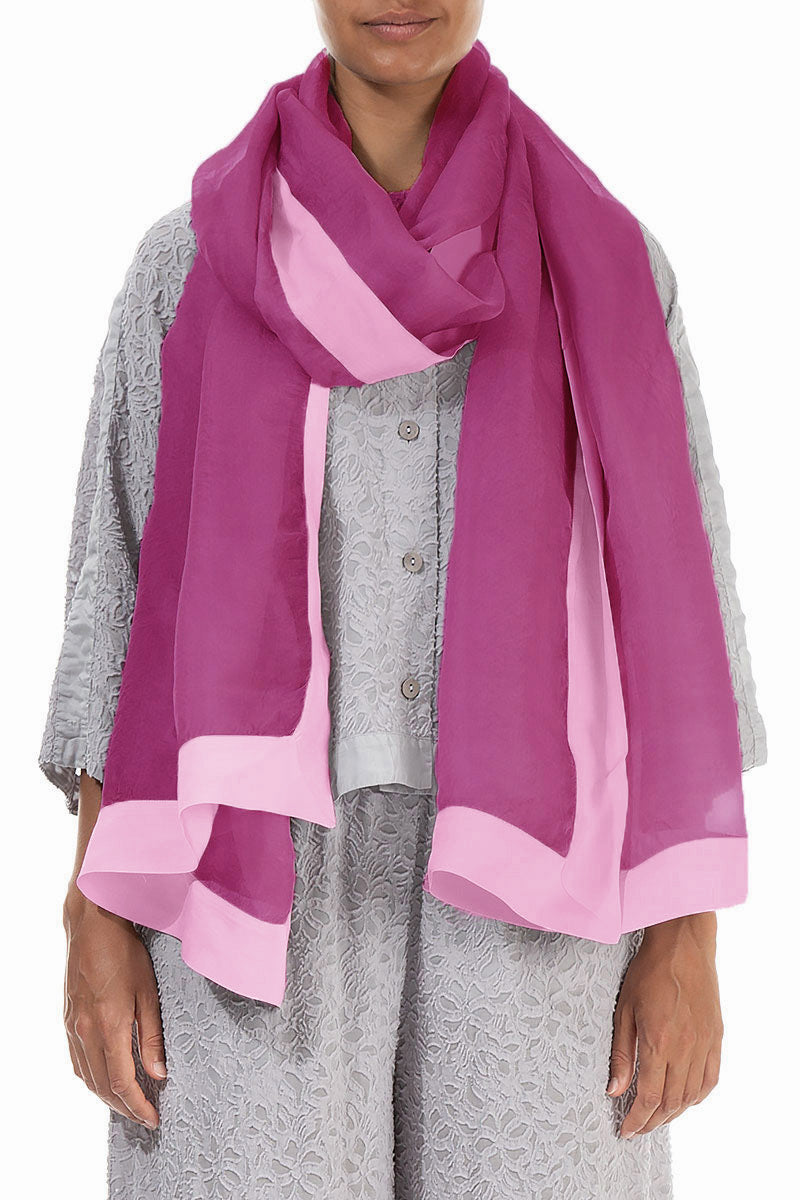 Wild Berry Silk Chiffon Scarf 1