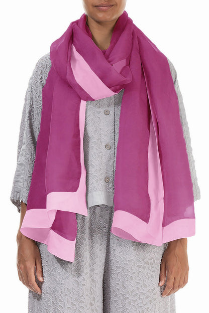 Wild Berry Silk Chiffon Scarf 1