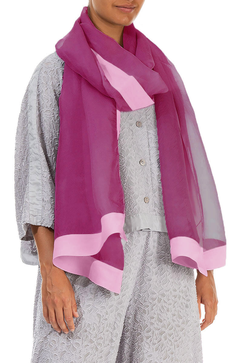 Wild Berry Silk Chiffon Scarf 3