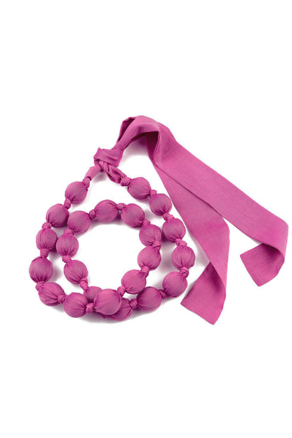 Wild Berry Silk Bamboo Bead Necklace 5