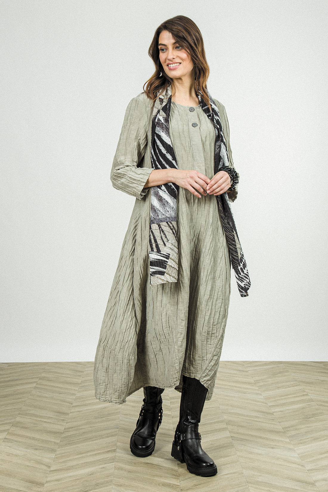 Wild Ink Textured Silk Scarf 5