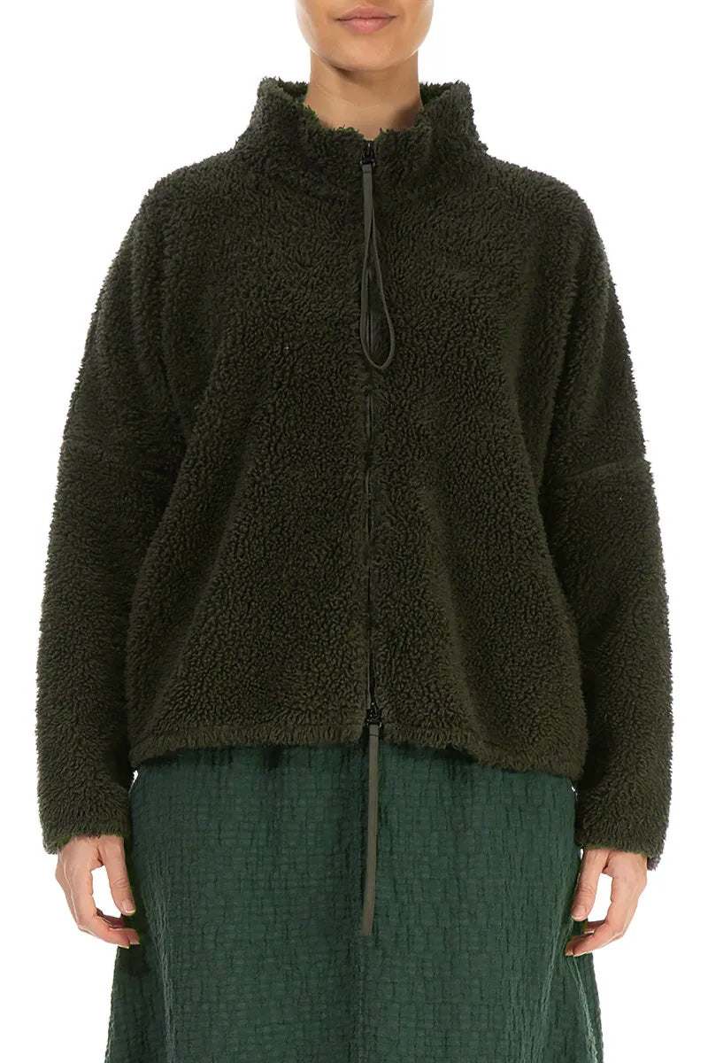 Zips Forest Mist Teddy-Baumwolljacke
